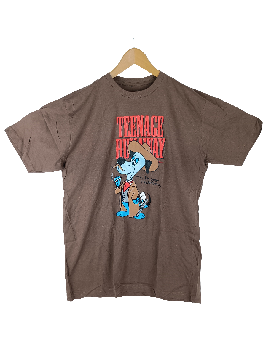 Teenage Runaway I'm Your Huckleberry Brown White Blue Mens Size XL S/s Shirt