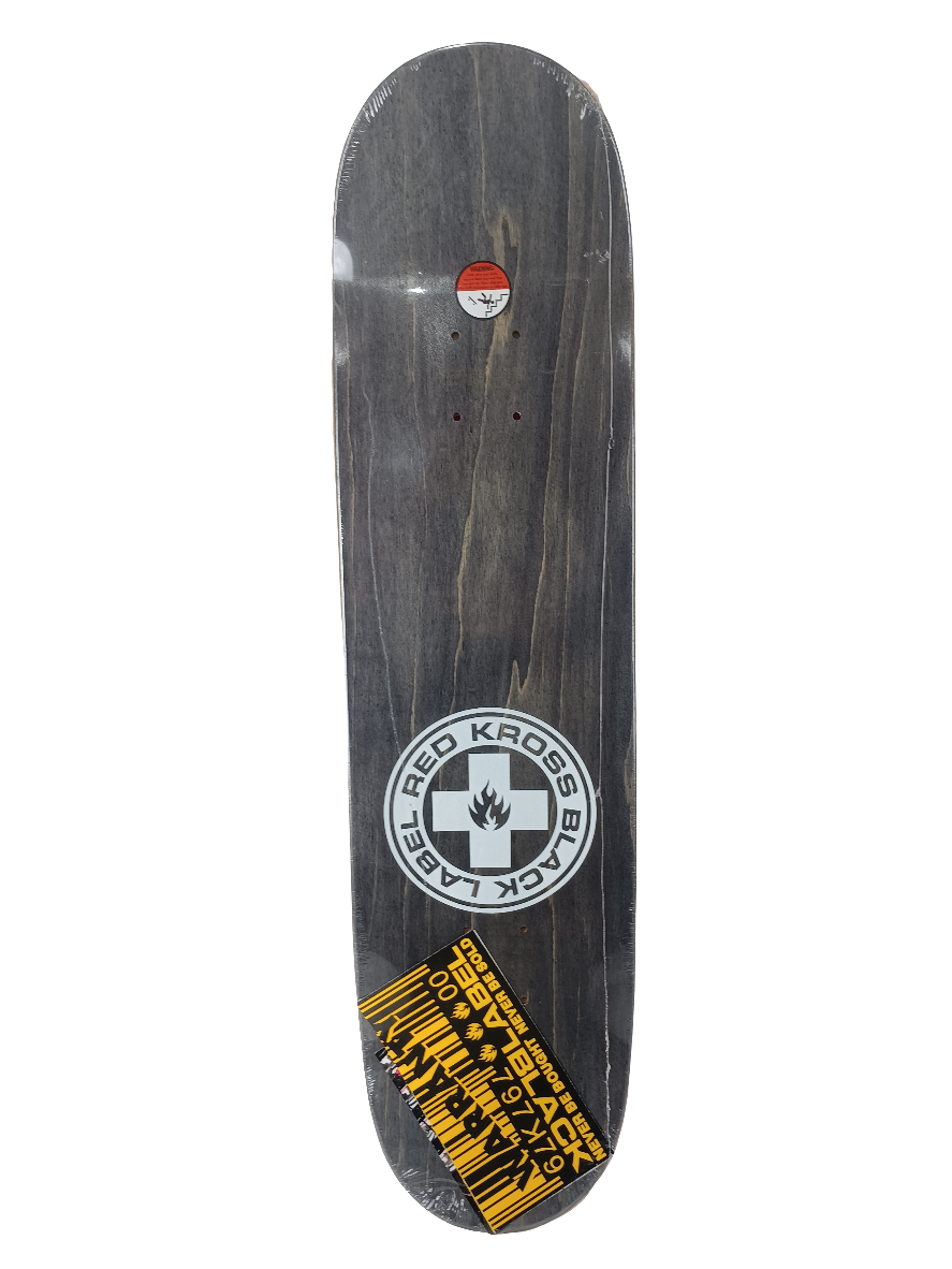 Black Label Christian Hosoi Red Kross Cross Graphic Red Black White Size 8.25 Skateboard Deck