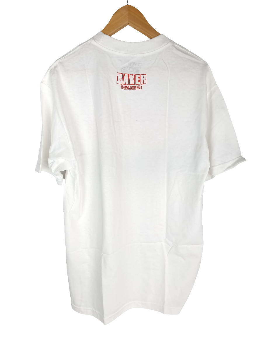 Baker Bake And Destroy White Red Size Large Vintage NOS Shirt