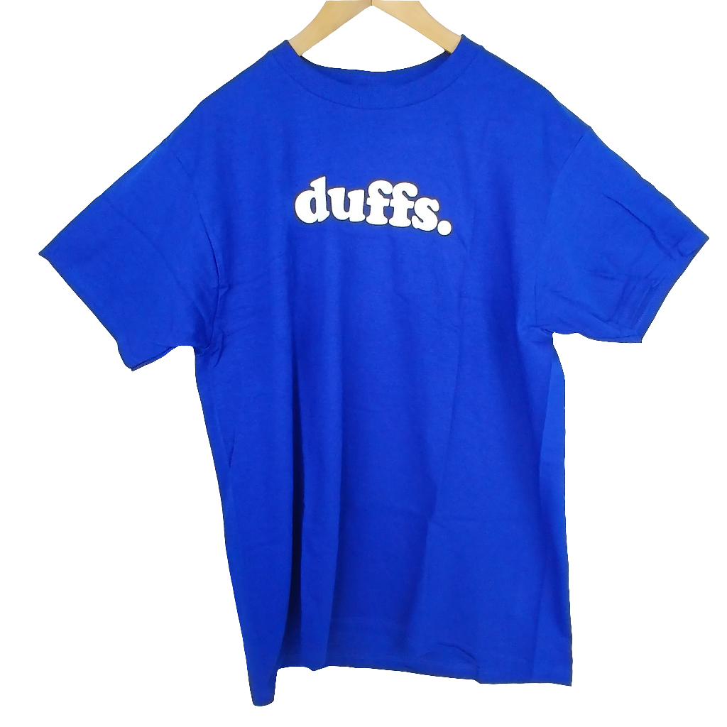 Duffs Shoes Duffs Logo Blue Mens Size Large S/s Vintage Shirt