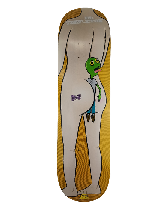 Toy Machine Ed Templeton Butt Cheeks Graphic Yellow Multi Color Size 8.38 Skateboard Deck