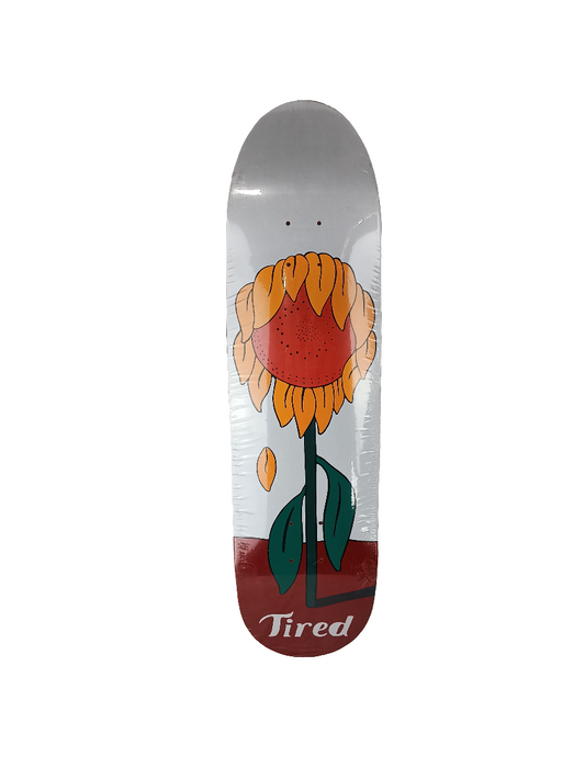 Tired Sunflower Mark Deal White Red Orange Multi Size 8.75 X 31.875 Vintage NOS Deck