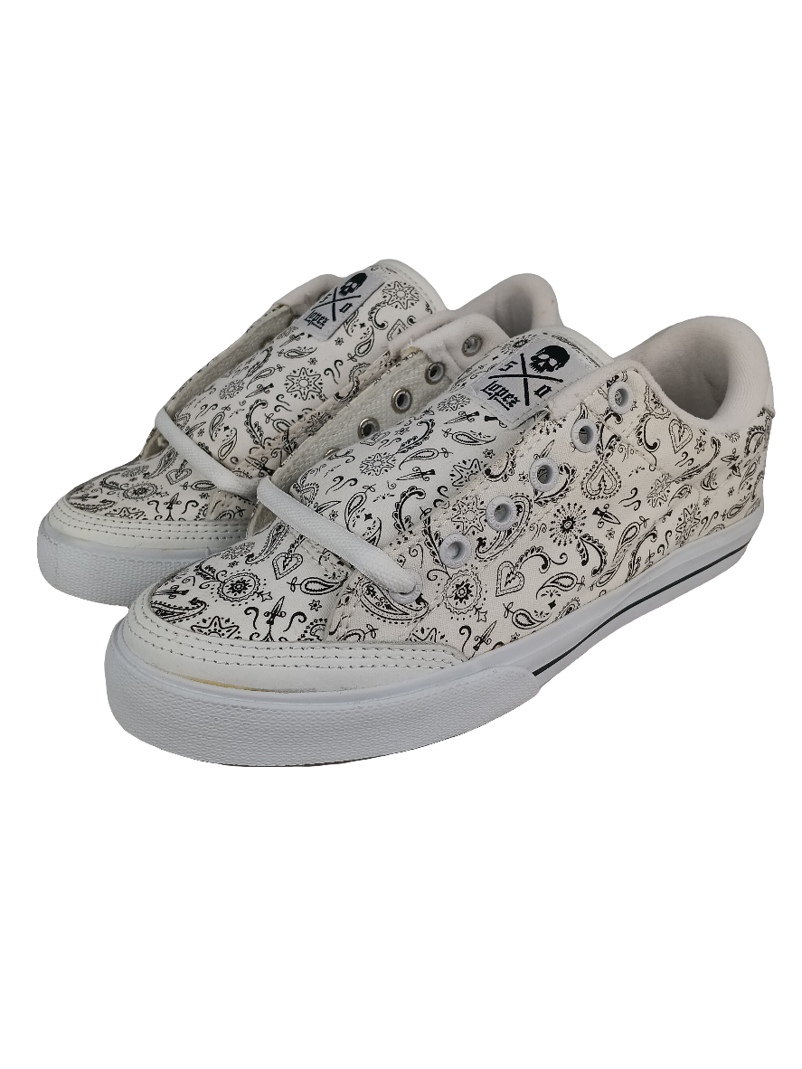Circa Adrian Lopez 50 W White Black Paisely Womens Size 9.0 Shoes