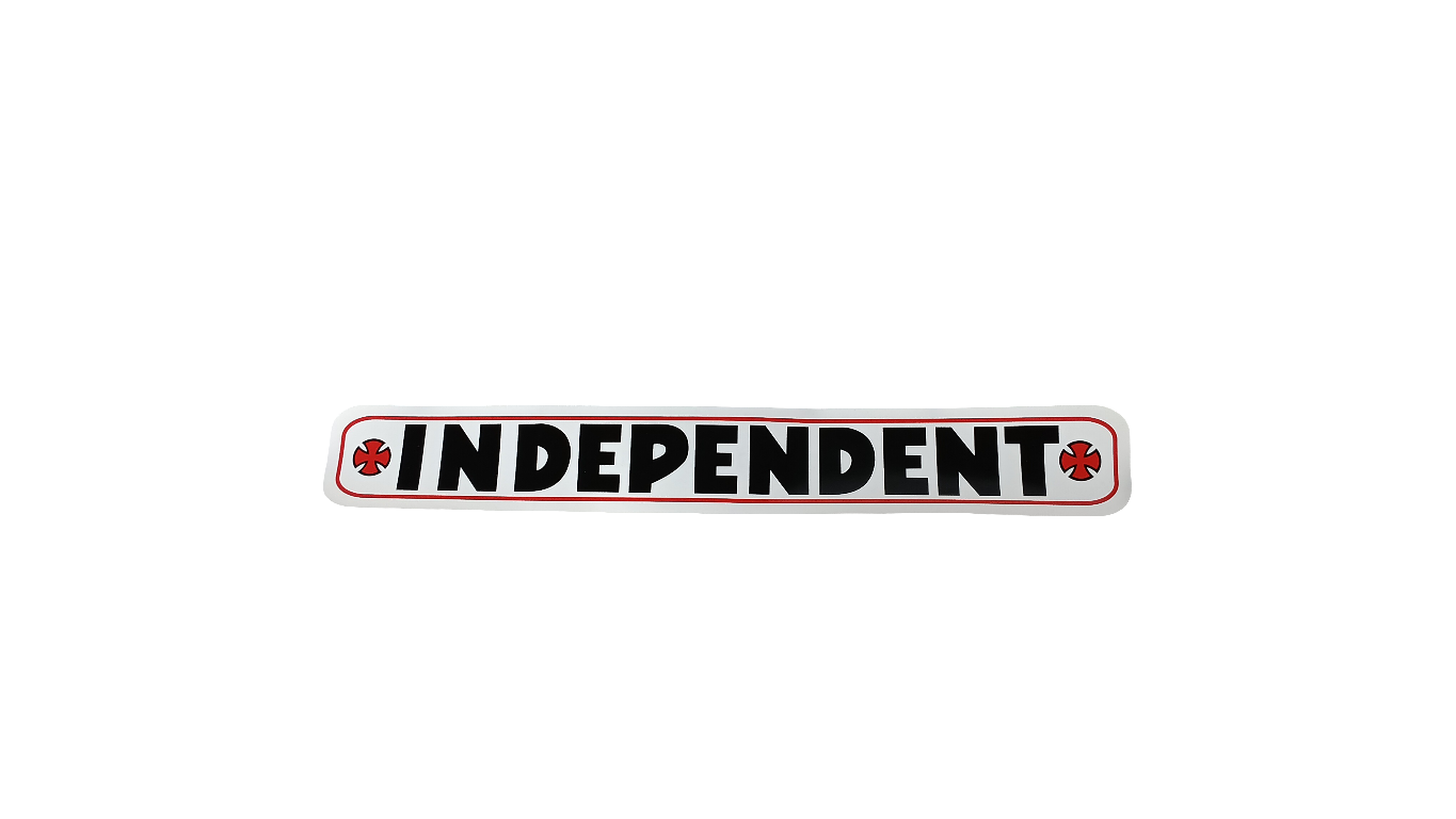 Independent Trucks White Red Black Banner Style Logo 22.5 Inch Vintage NOS Sticker
