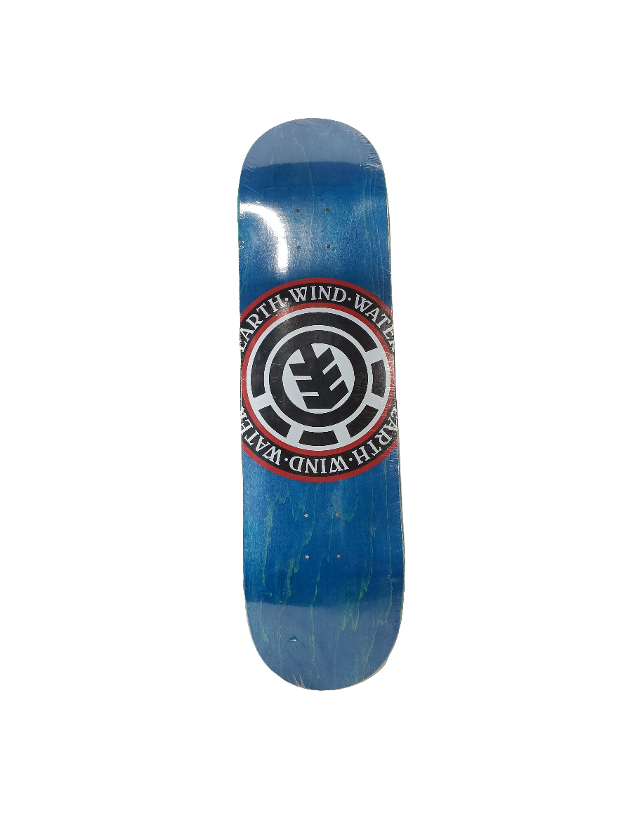 Element Earth Wind Water Fire Graphic Black Blue Size 8.5 Skateboard Deck