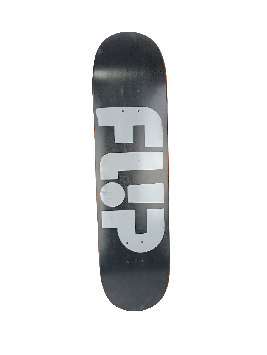 Flip Team Logo Black Grey Size 7.9 Skateboard Deck