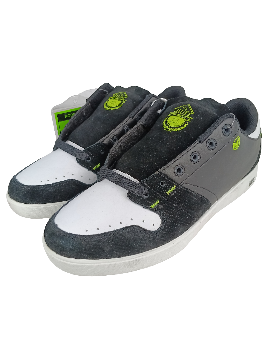 DVS Huf 5 Low Samples Black White Suede Us Mens Size 9.0 Shoes