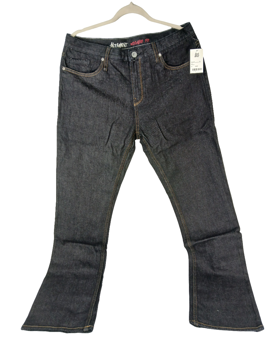 Altamont Andrew Reynolds Wilshire Signature Fit Dark Black Denim Size 34 Waist 34 Length Vintage Jeans