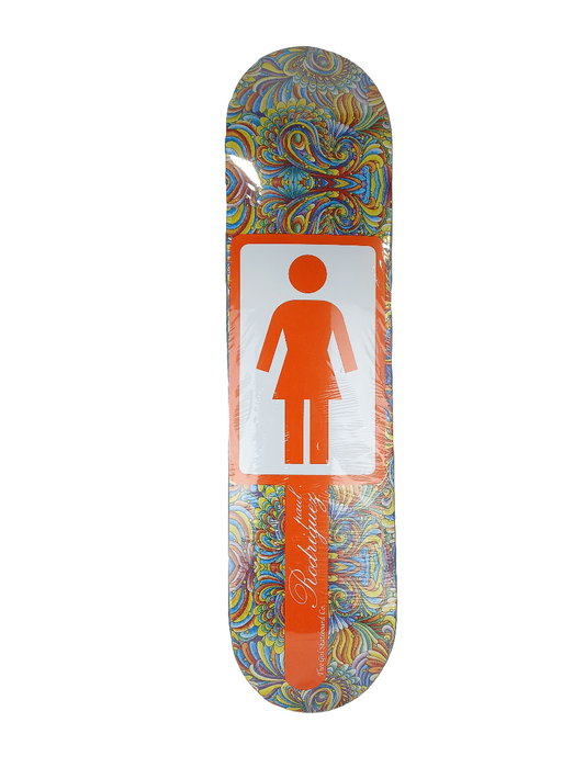 Girl Paul Rodriguez First Pro Model 93' Til Psychedelia Orange White Multi Size 7.5" Vintage NOS Deck