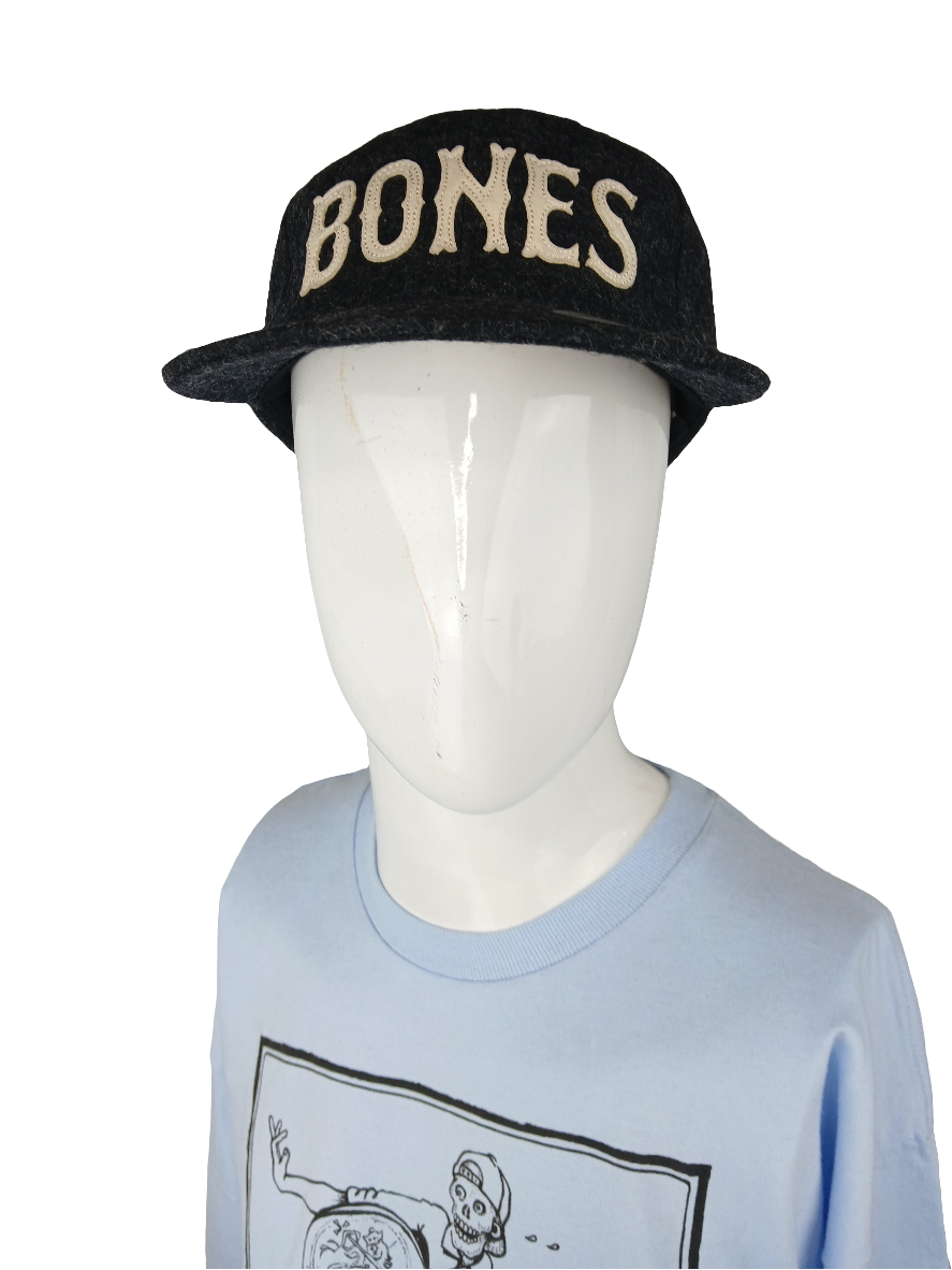 Bones Woolen Off White Logo Vintage NOS Snapback Hat