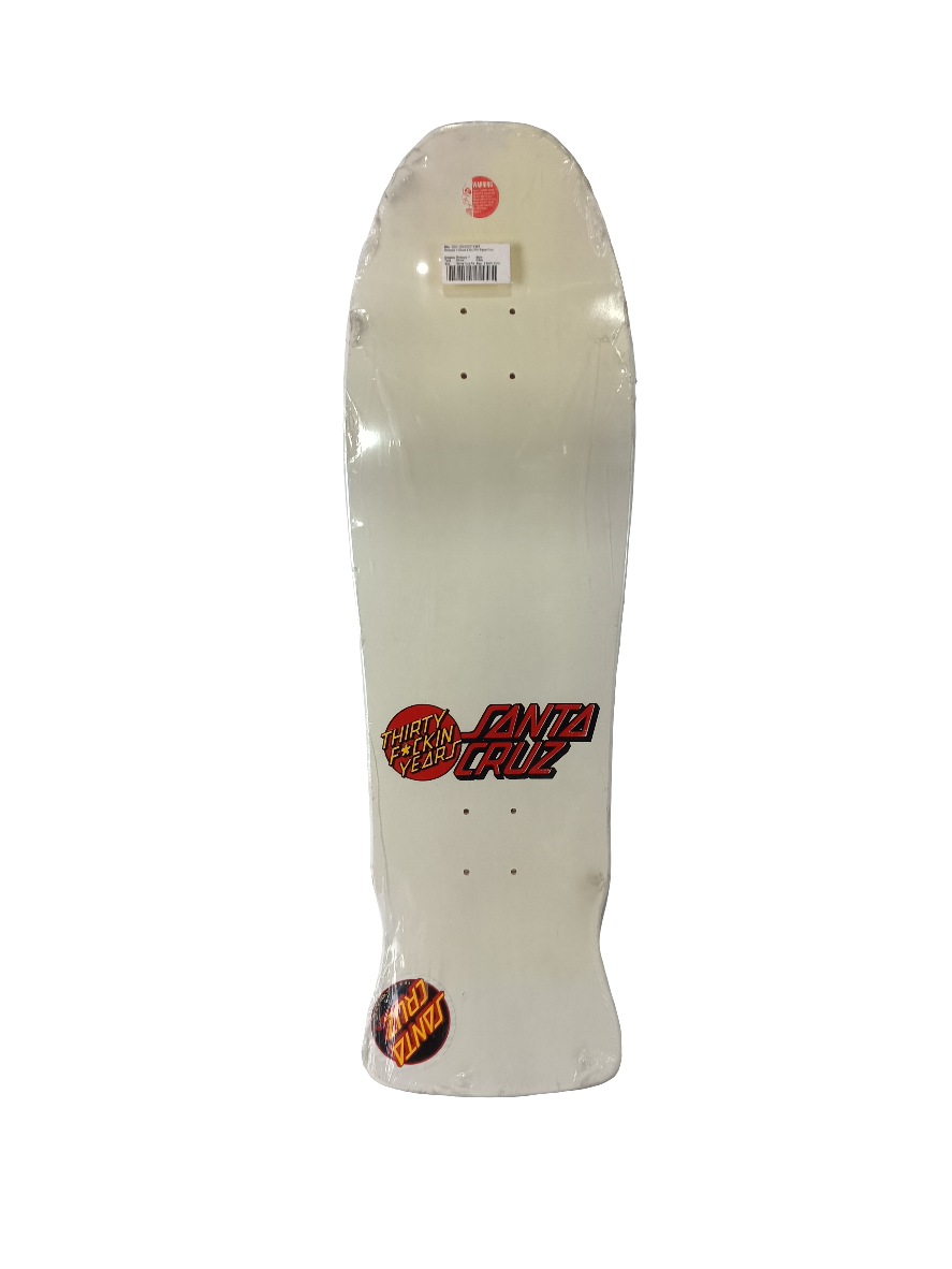 Santa Cruz Rob Roskopp Designs Monster 5 White Multi Color 9.75" Shaped Skateboard Deck