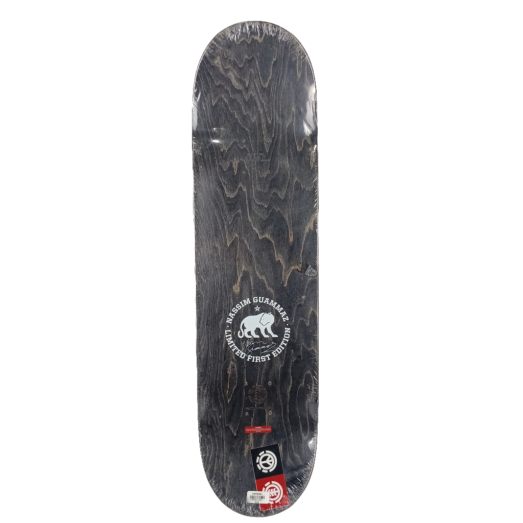 Element Nassim Guammaz Limited First Edition Gold Foil Black White Size 8.5 Vintage NOS Deck Ripped Plastic