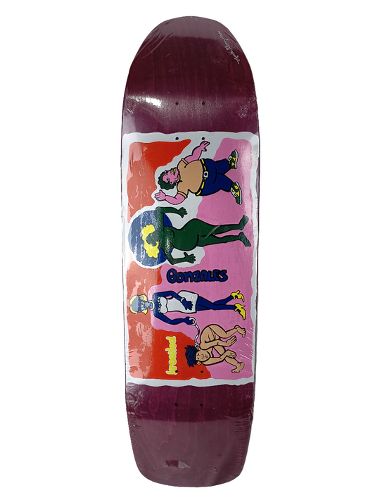 Krooked Mark Gonzales Family Affair Purple Blue Multicolor Size 9.0" Vintage NOS Deck