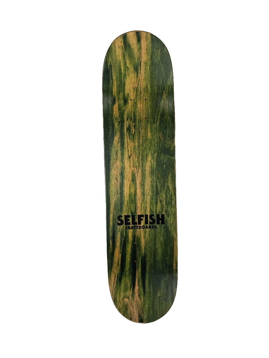 Selfish Skateboards Brian Wenning Jersey Logo Black Silver Orange White Vintage NOS Deck
