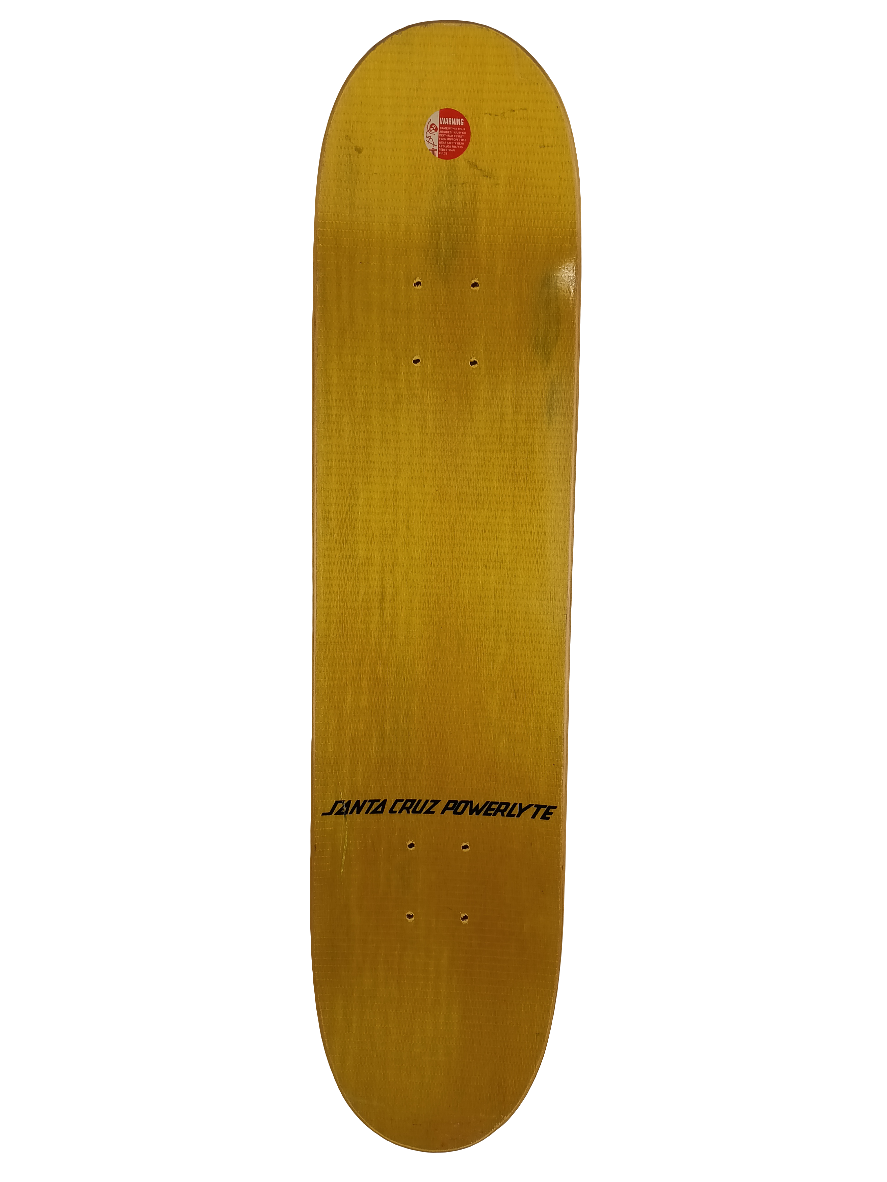 Santa Cruz Powerlyte Team Logo Green Red Yellow 7.5" Vintage NOS Deck
