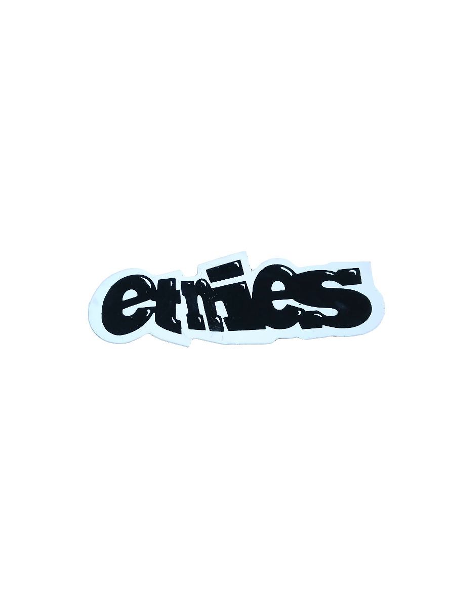 Etnies Etnies OG Logo Black White 2.5" X 8" Vintage NOS Sticker