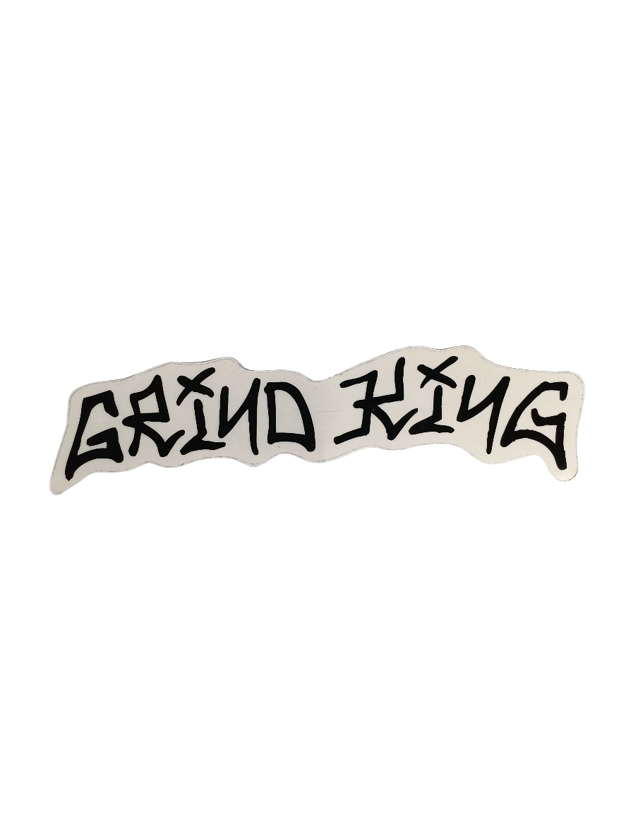 Grind King Grind King Text Clear Black Size 2" X 9.3" Vintage NOS Sticker