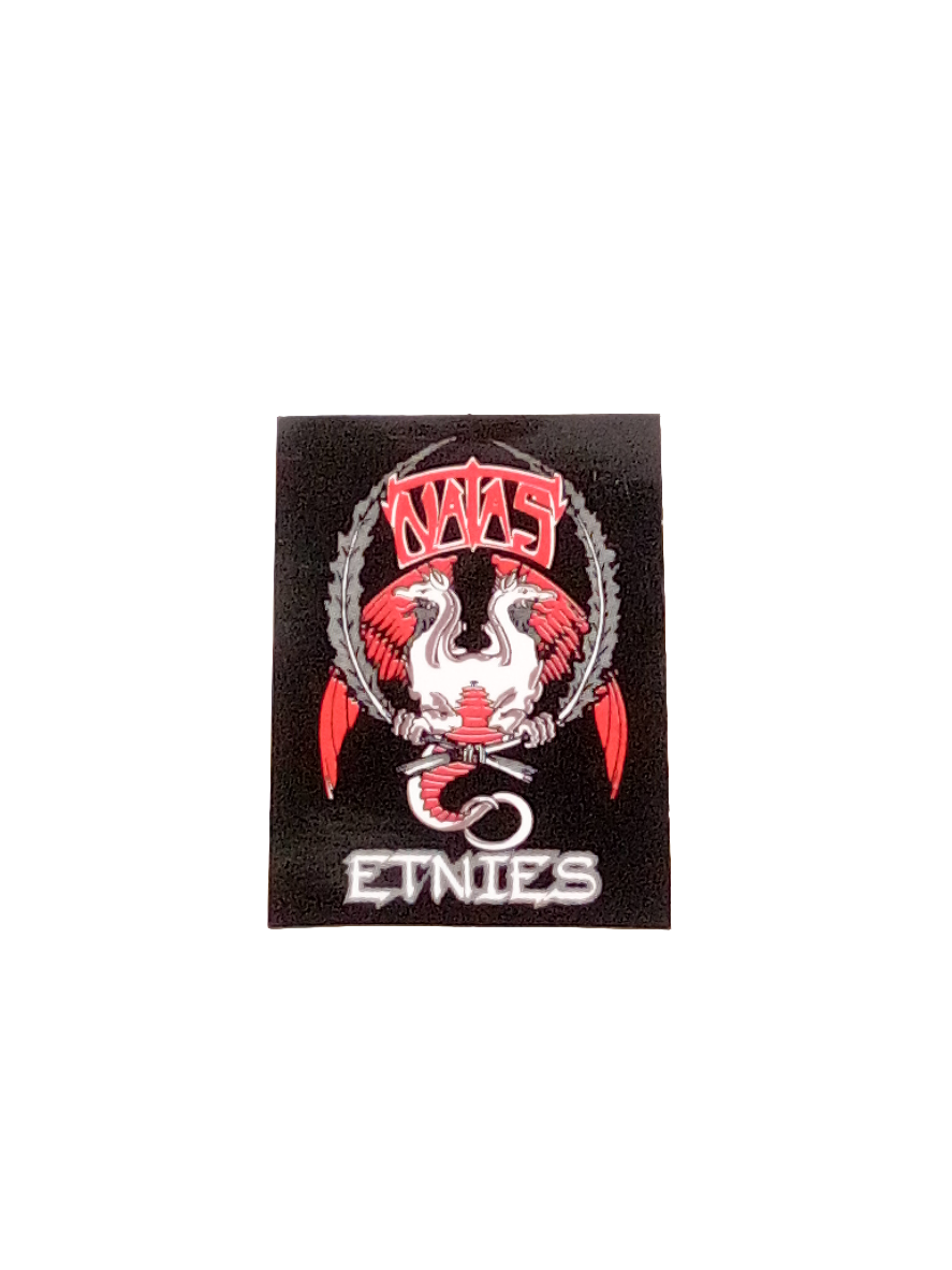 Etnies Natas Kaupas 20th Anniversary Black White Red 2" x 3" Vintage NOS Sticker