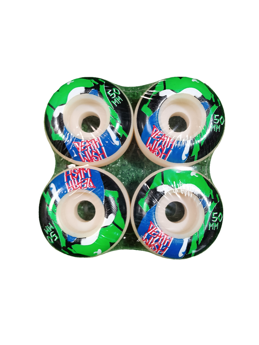 Deathwish Paint Drip Green Blue Red 50mm Vintage NOS Wheels