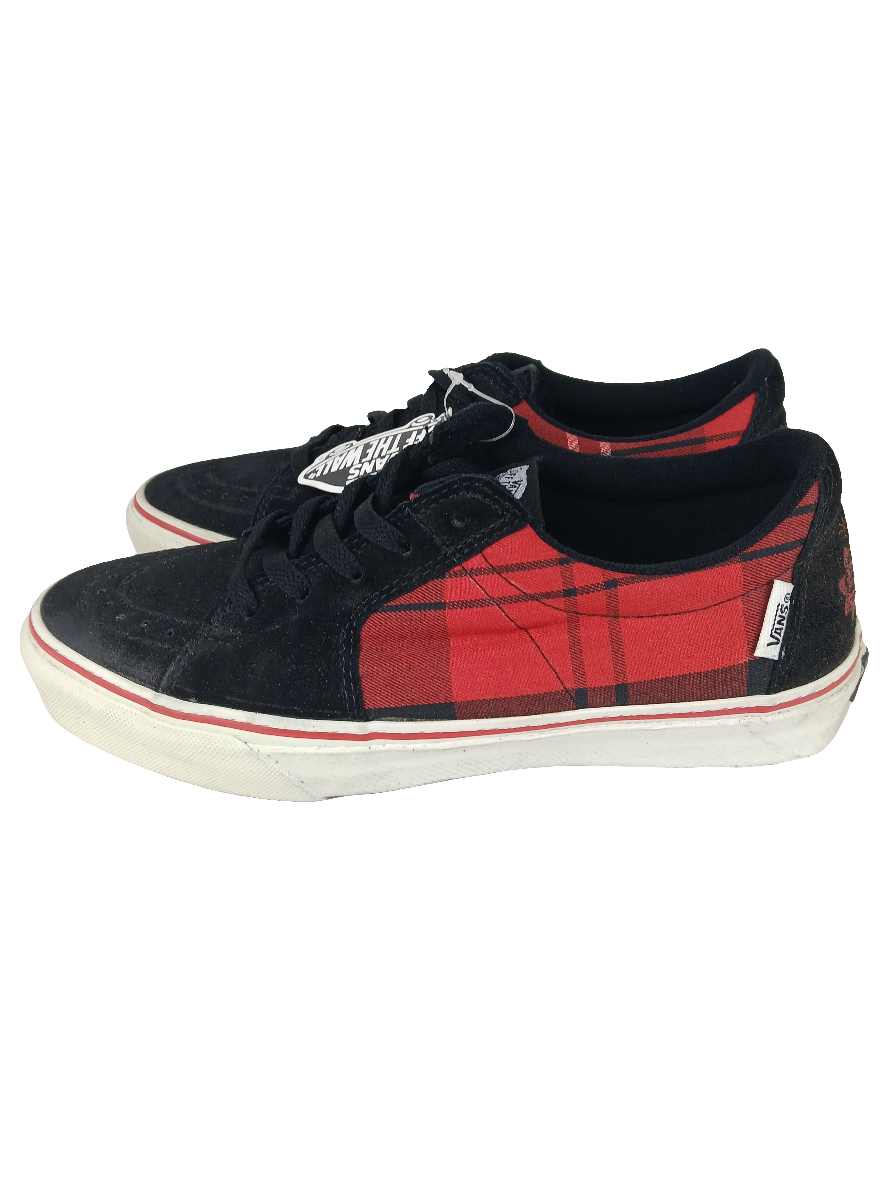 Vans Anthony Van Engelen AV Sk8-Low Work Plaid Tango Red US Mens Size 8.0 Shoes
