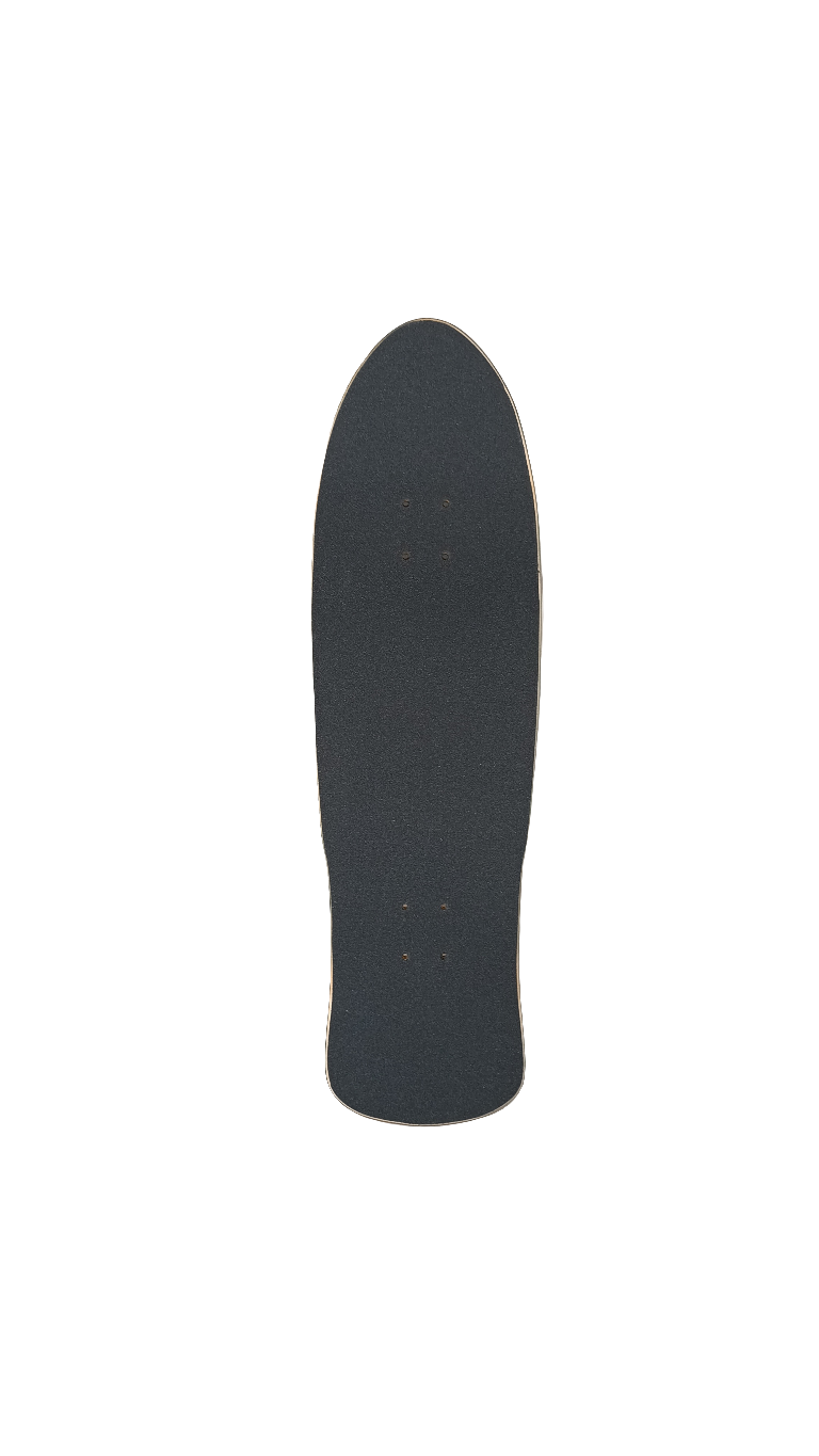 Santa Cruz Screaming Hand Cruzer Pre Gripped With Santa Cruz Rails Natural Purple Blue Speckles Size 9.42 X 31.88 Vintage NOS Deck