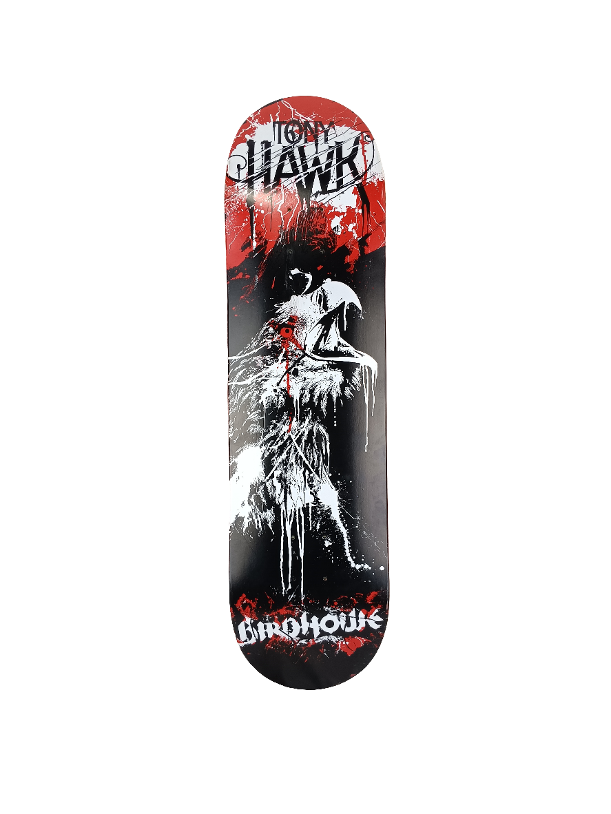 Birdhouse Tony Hawk Screaming Falcon Red Black White Size 8.375 Vintage NOS Deck