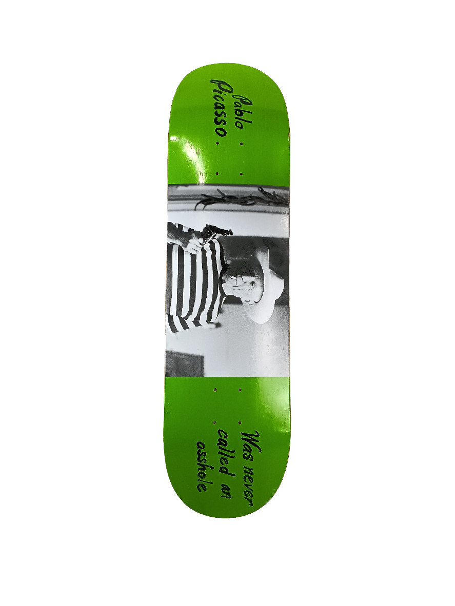 Love Sick Pablo Picasso Pistol Green Black White Size 8.4 Vintage NOS Deck