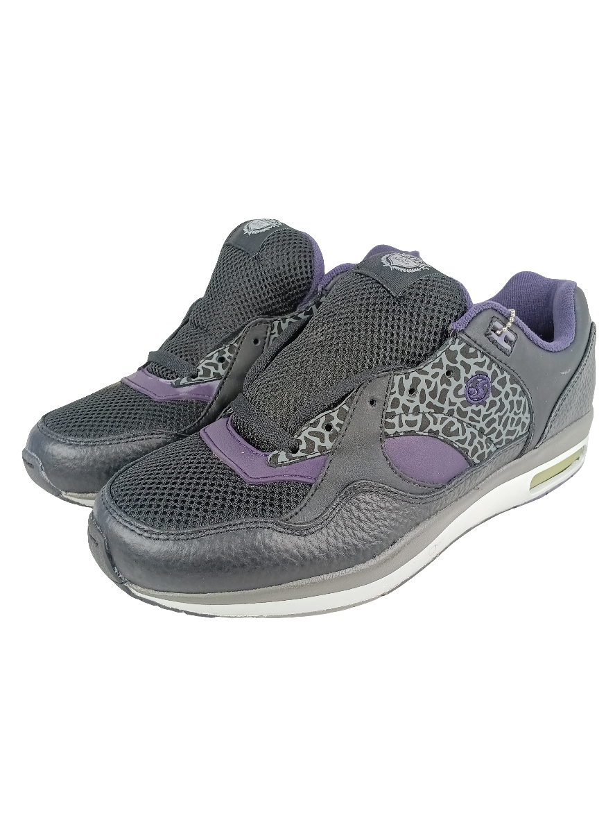 DVS Huf 5 Runner O.I. Black Purple Leather US Mens Size 10.5 Shoes