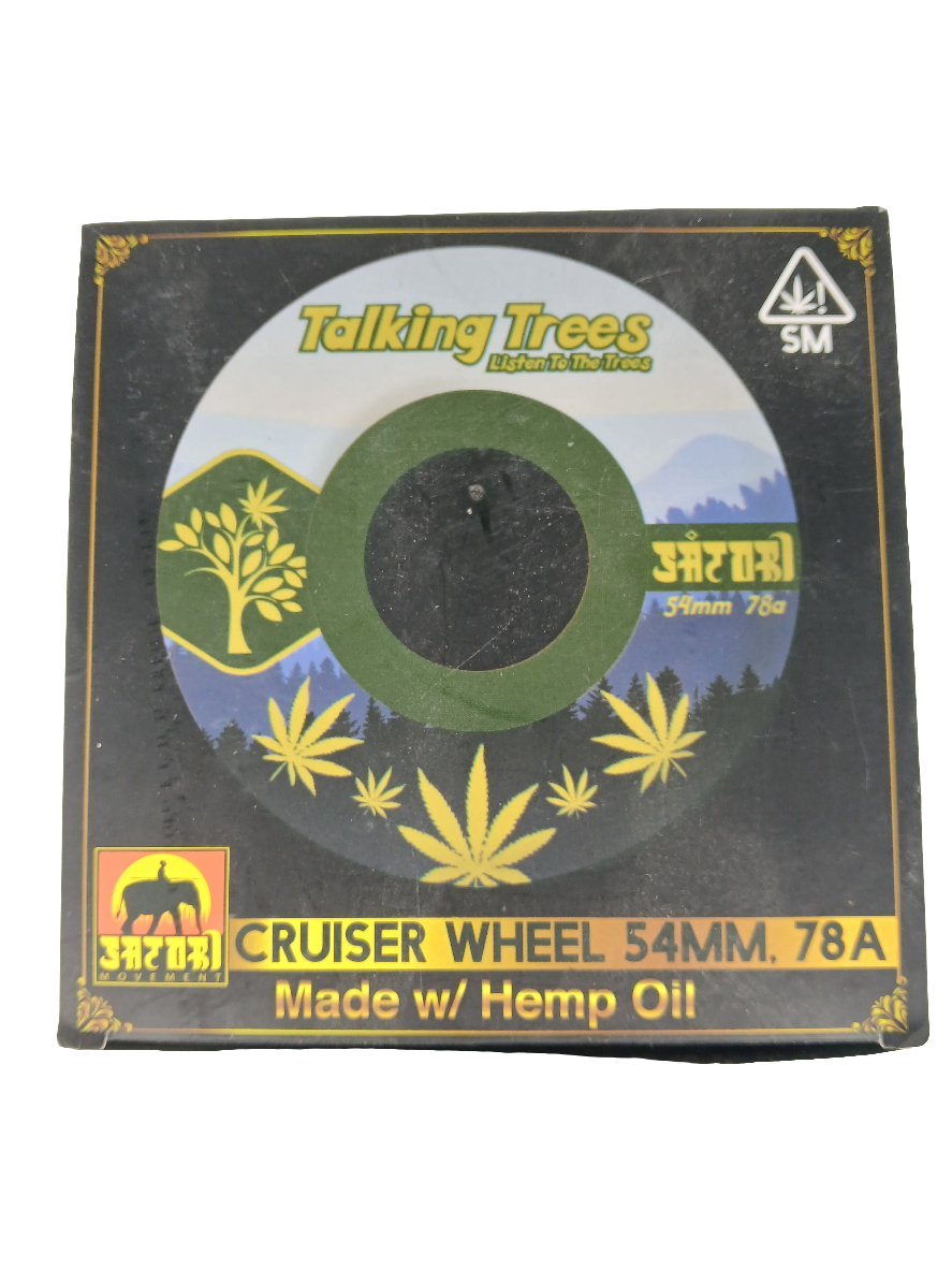 Satori Movement Talking Trees White Green Blue Size 54MM 78A Durometer Cruiser Wheels With Original Box