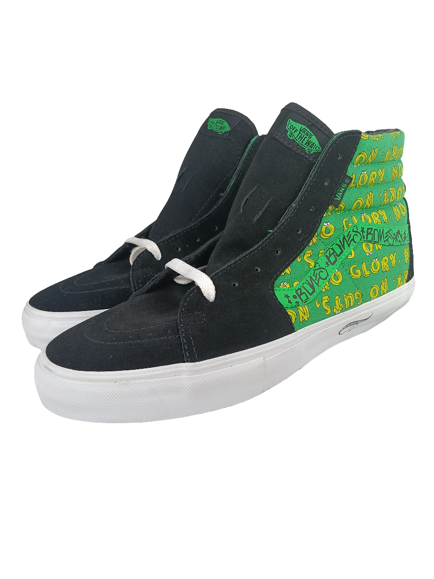 Vans Sk8Hi S Original Wtaps/No Guts No Glory Ke Black Green Size US Mens Size 11 Shoes