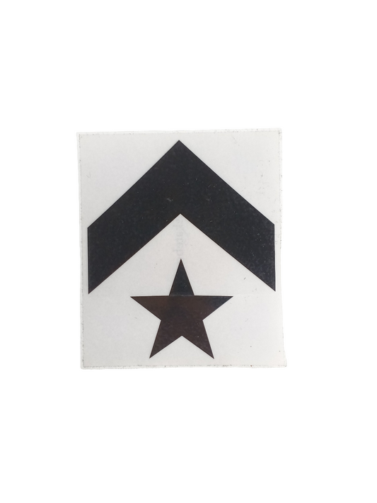 Converse Star Clear Black Size 5" X 4.4 Vintage NOS Sticker