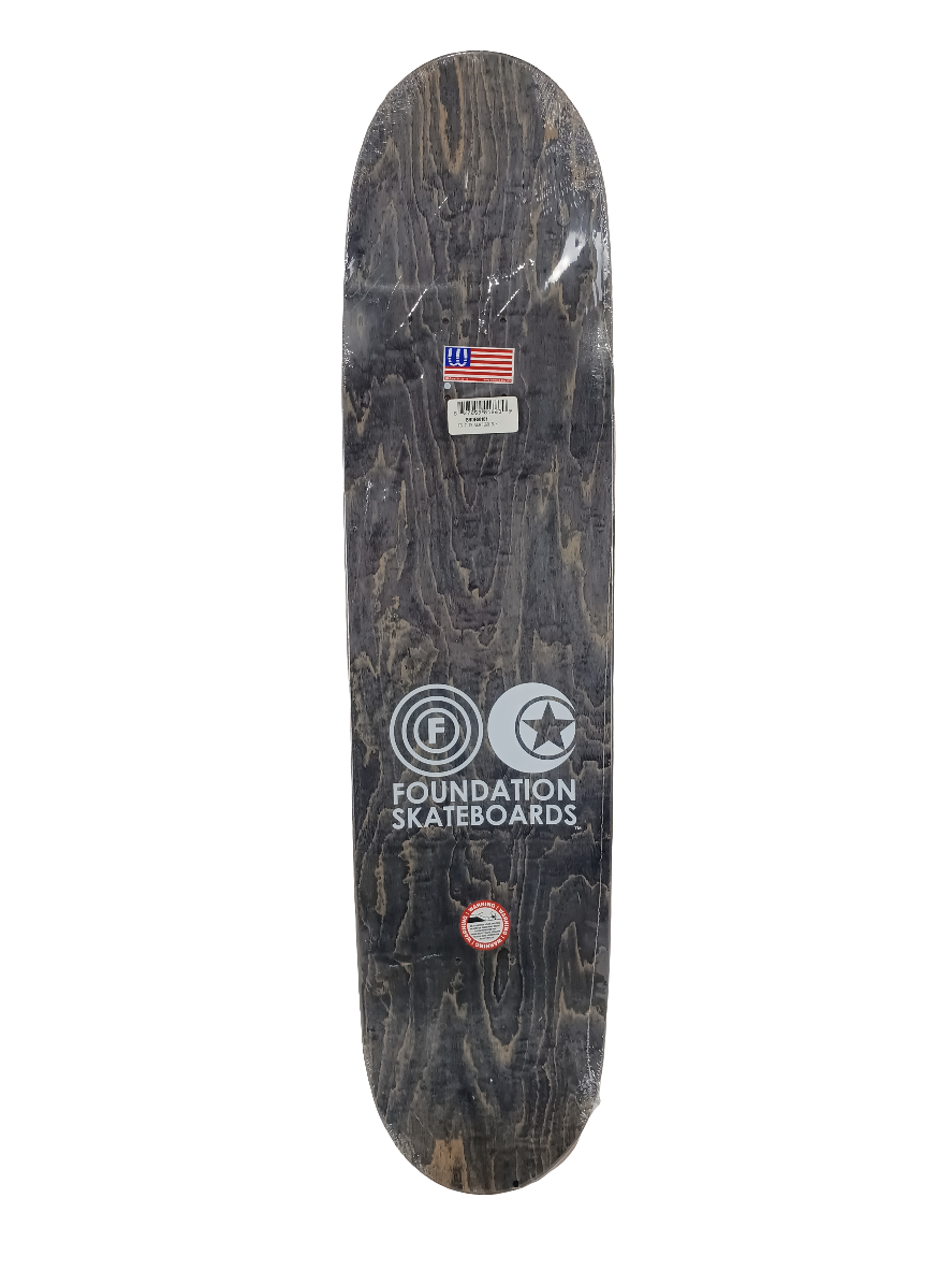 Foundation Vertigo Black White Size 7.75" Vintage NOS Deck