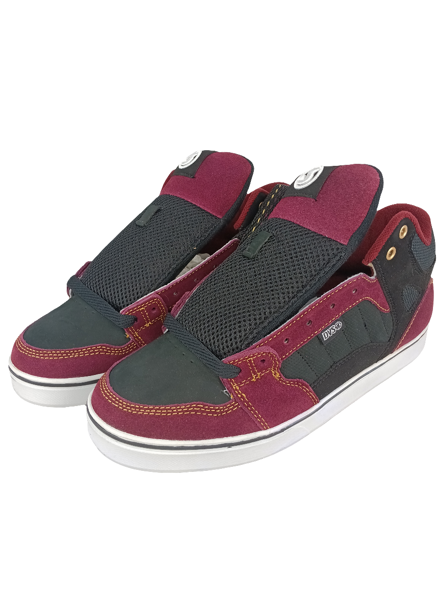 DVS Huf Mid Burgundy Black Suede Us Mens Size 9.0 Shoes