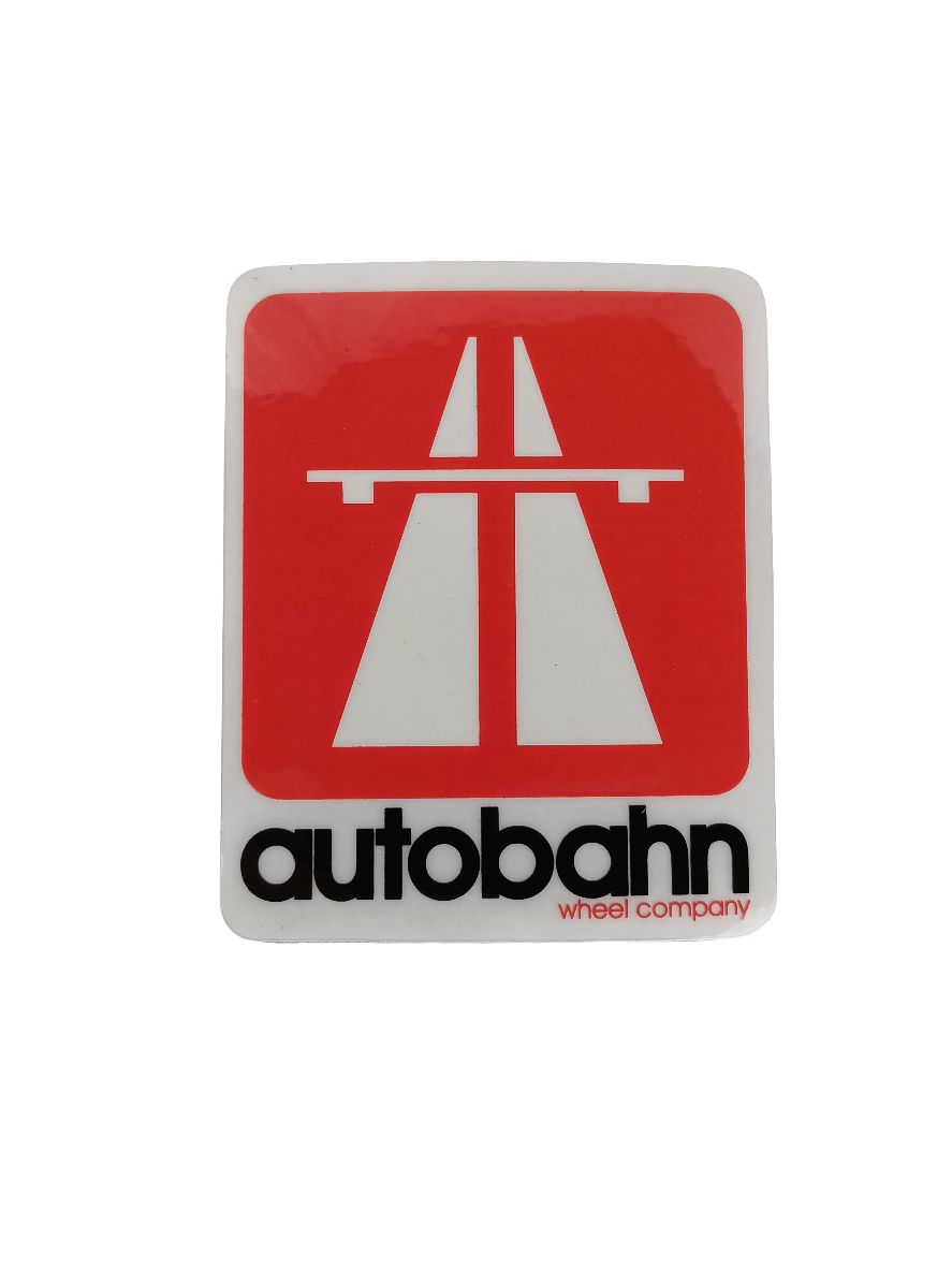 Autobahn Wheel Company Highway Clear Black Red Size 3.4" X 4" Vintage NOS Sticker