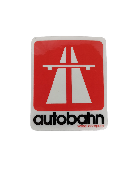 Autobahn Wheel Company Highway Clear Black Red Size 3.4" X 4" Vintage NOS Sticker