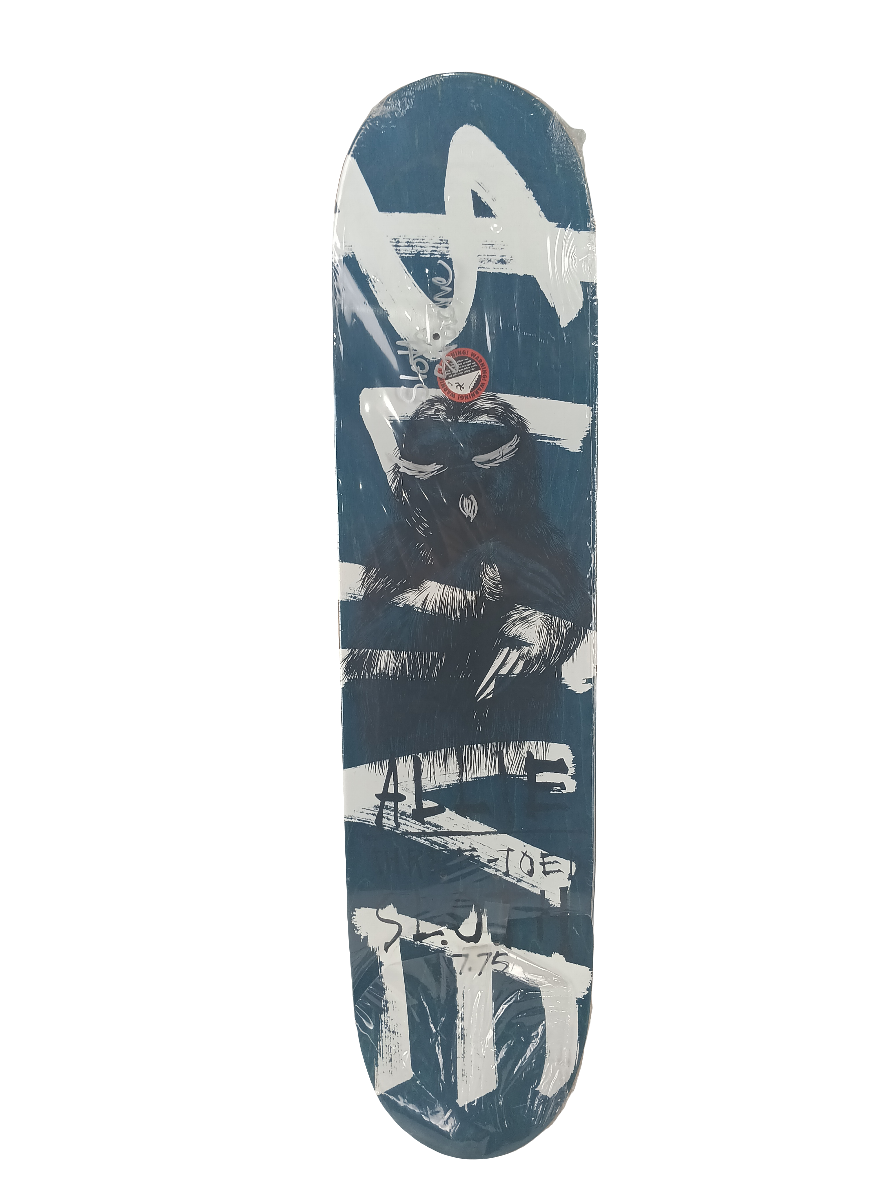 Slave John Allie Three-Toed Sloth White Black Green Autographed Size 7.75" Vintage NOS Deck