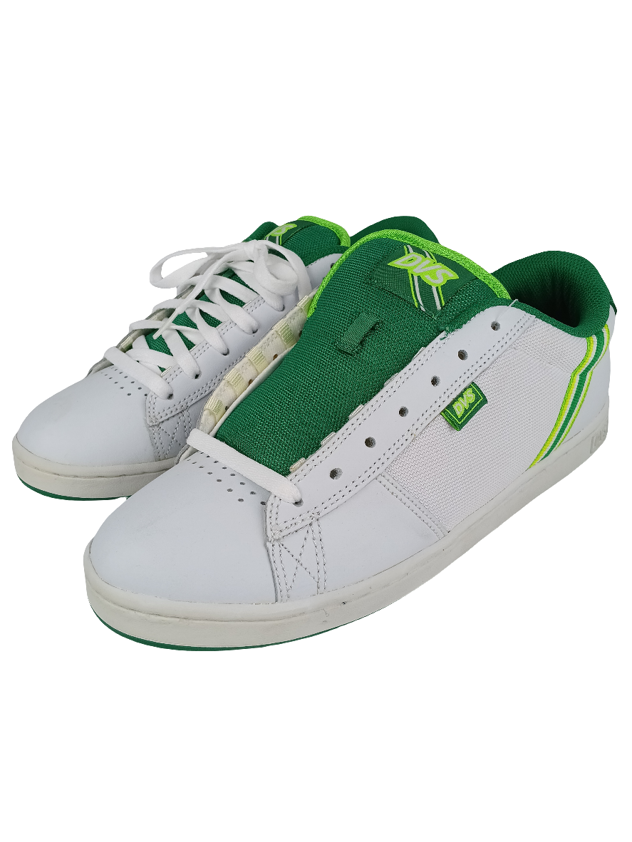 DVS Jason Dill Dill 4 White Green Leather Us Mens Size 10 Shoes