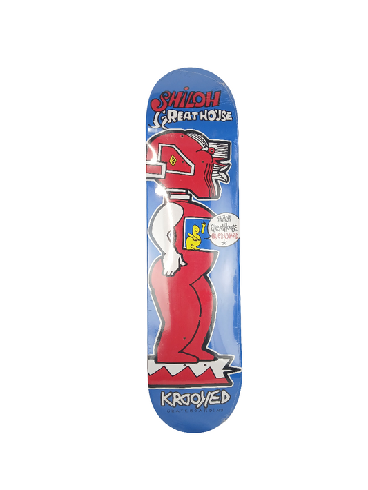 Krooked Shiloh Greathouse Guest Model Blue Red White Size 7.75" Vintage NOS Deck