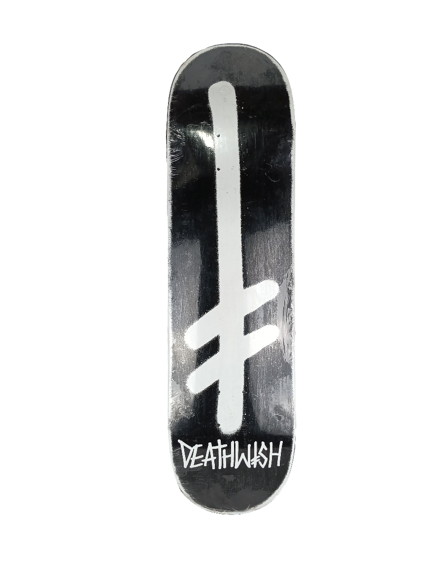 Deathwish Classic Spray Logo Black White Size 8.5" Vintage NOS Deck