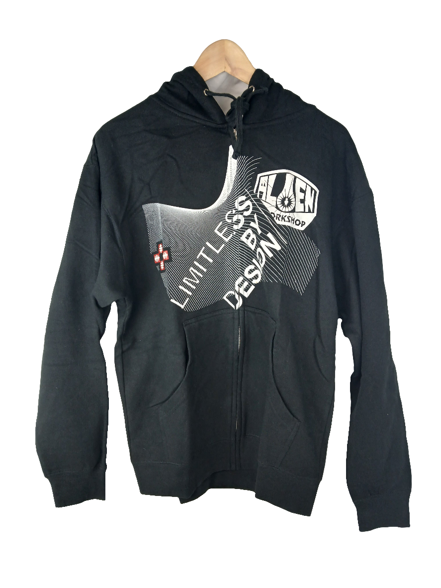 Alien Workshop Limitless By Design Black White Medium Zip Up Hoodie