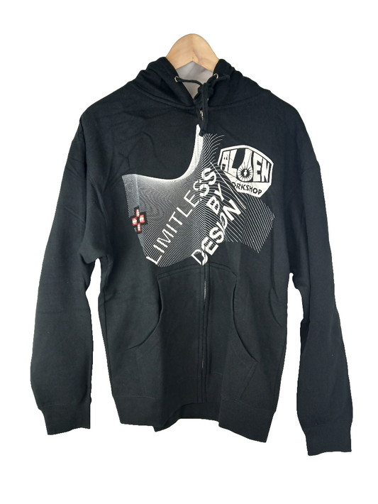 Alien Workshop Limitless By Design Black White Medium Zip Up Hoodie