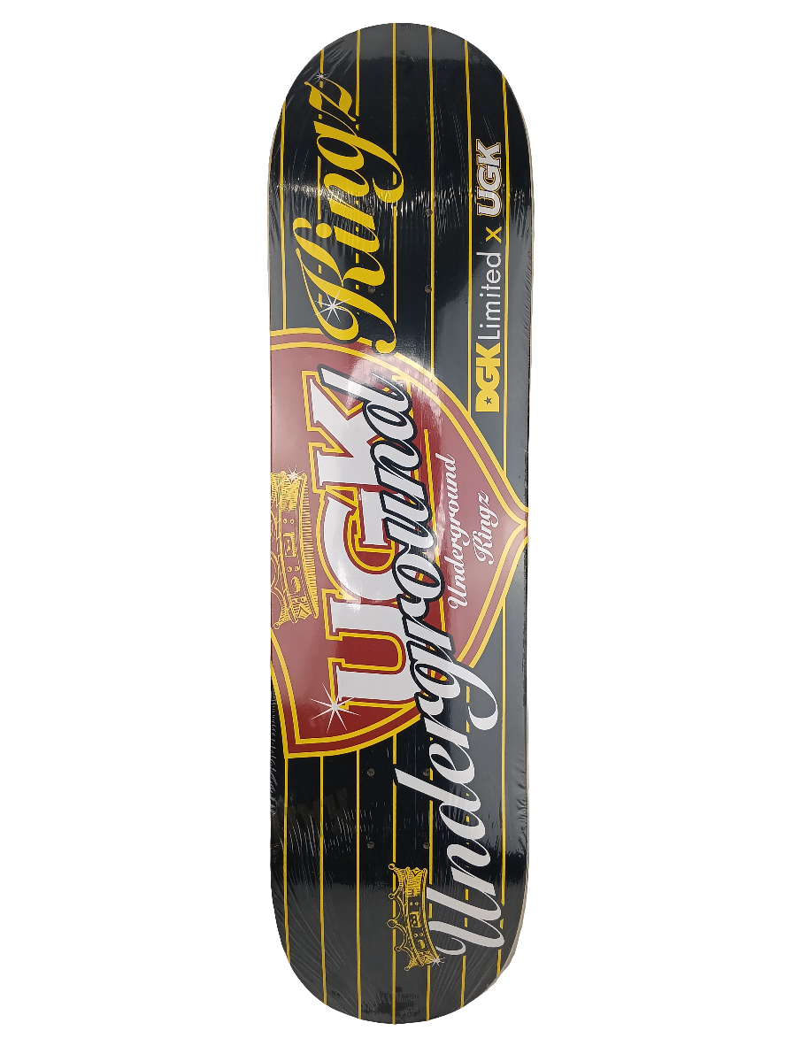 DGK x UGK Underground Kings Graphic Black Yellow Red 7.75 Skateboard Deck