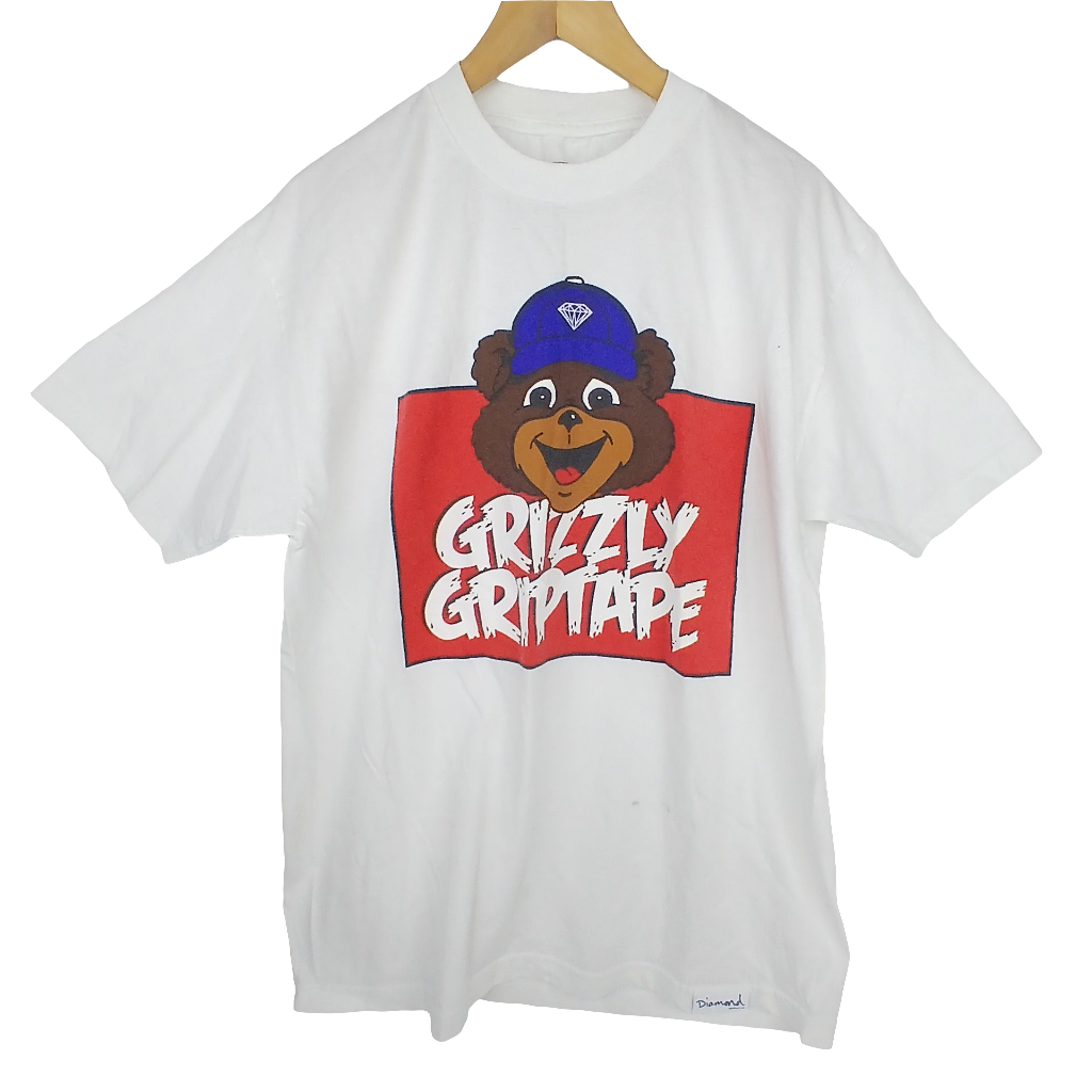 Grizzly Griptape White Red Blue Mens Size Large S/s Shirt