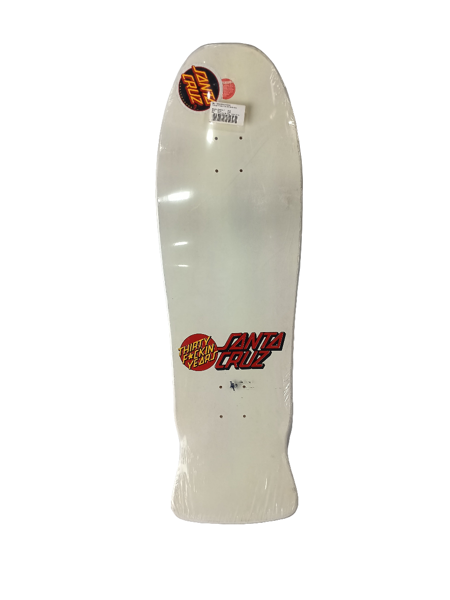 Santa Cruz Rob Roskopp 30 Years Target 5 White Multi Size 9.9" Vintage NOS Reissue Deck