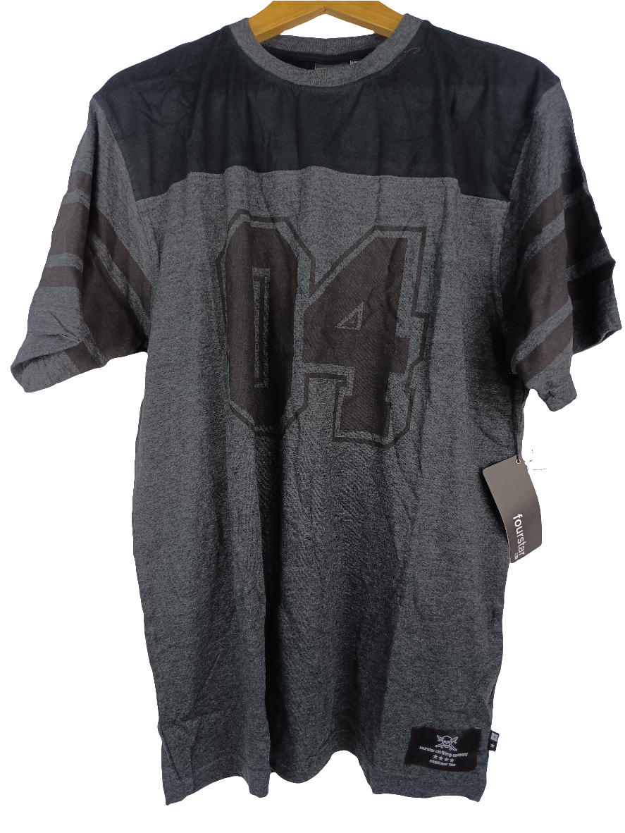 Fourstar Burro 04 Charcoal Heather Gray Mens Size Large S/s Shirt