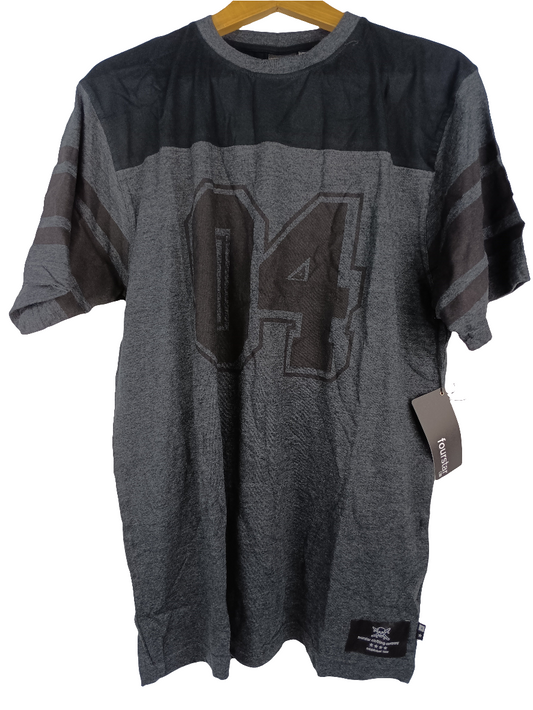 Fourstar Burro 04 Charcoal Heather Gray Mens Size Large S/s Shirt