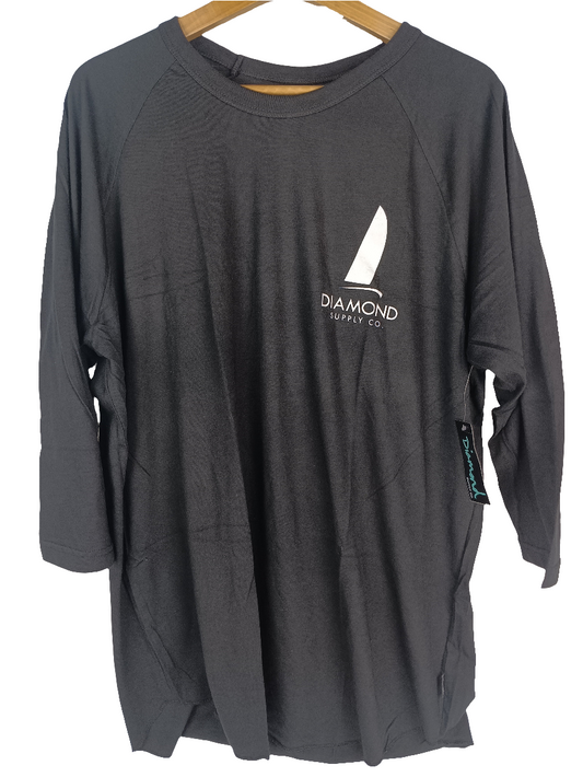 Diamond Boat Life Tonal Black White Size XL Ragland L/s Shirt