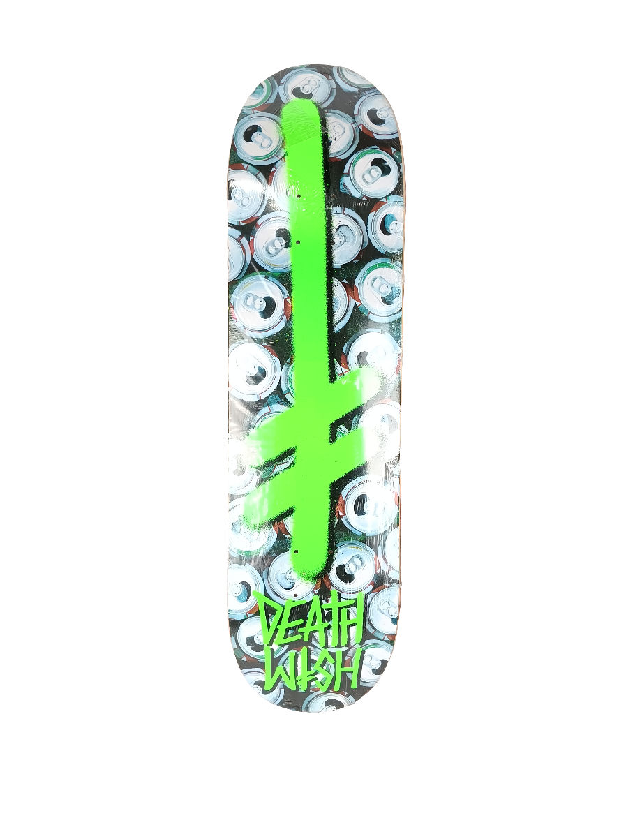 Deathwish Pabst Cans Green Death Spray Cross Size 8.4 Vintage NOS Deck