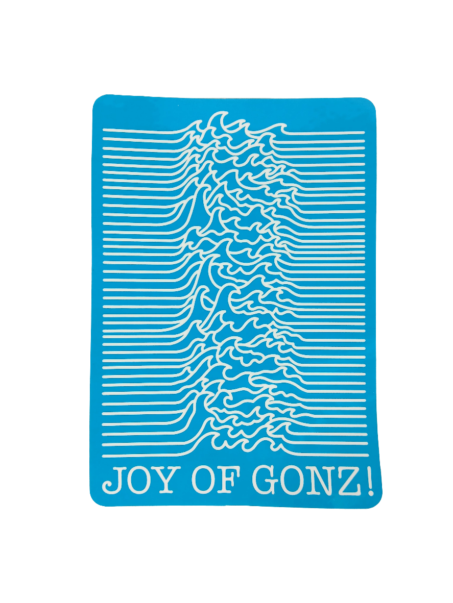 Joy Of Gonz Joy Division Unknown Pleasures Graphic Blue White 4.25" X 3.1" Vintage NOS Sticker