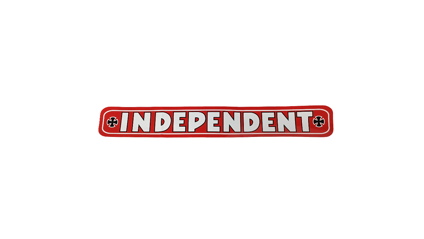 Independent Trucks Red White Black Banner Style Logo 22.5 Inch Vintage NOS Sticker